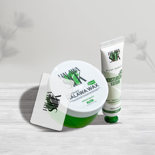 Halawa Wax 200gm with Moisturizing Lotion & Card